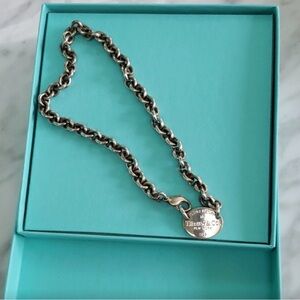 Tiffany & Co. Silver Necklace chocker 16" . No box.